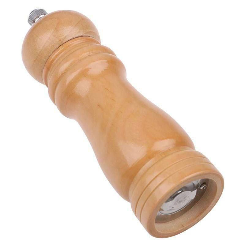 Wooden pepper mill.