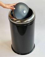 trashcan Stainless Steel Flap 11L black