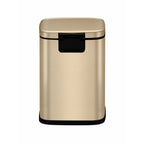 Stainless square pedal basket, Champagne , 6 litres