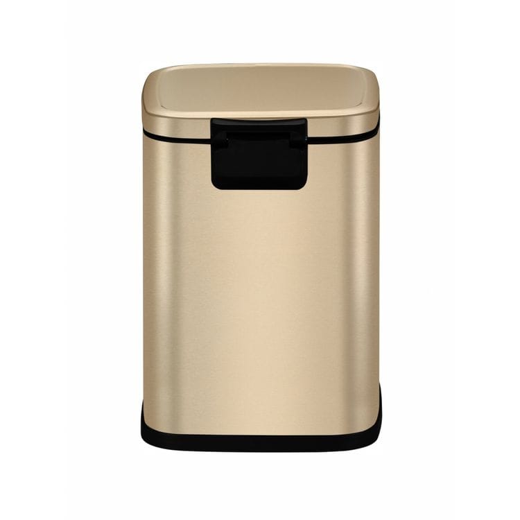 Stainless square pedal basket, Champagne , 6 litres