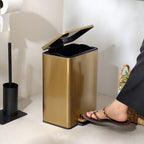 Stainless square pedal basket, Gold , 12 litres