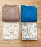 Cleaner Towel Set 2 Pieces (40*48 cm) Microfiber Blue - KG0022