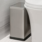 Stainless steel trash can with a lid, 10-liter capacity