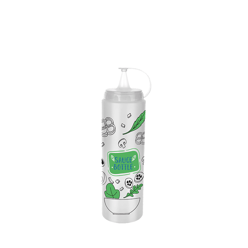 AP-9458 / 400 ml - 13,5 oz Patterned Sauce Bottle AP 9458