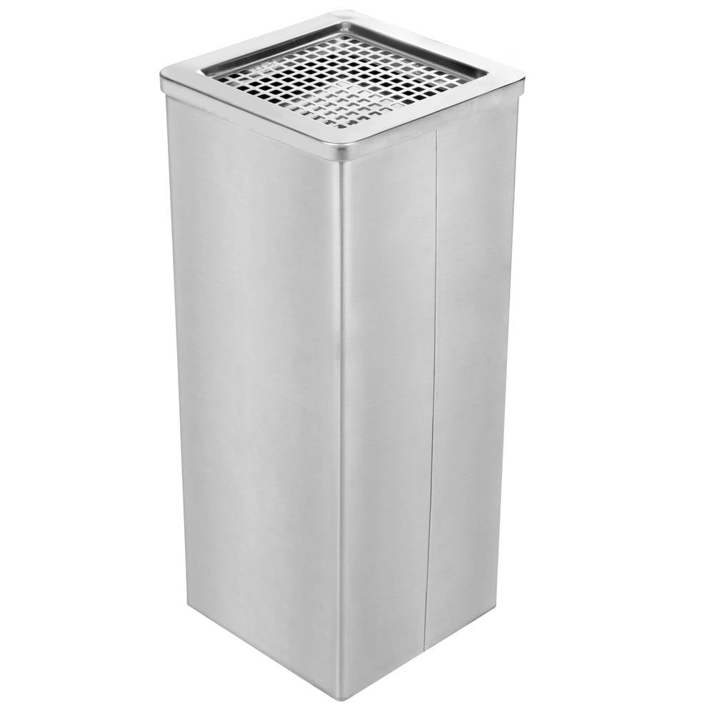 Square Stainless 304 Stand Ashtray Bin
