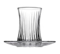 Pasabahce Elysia Tea Glass & Saucer Set - 6 pieces, 170ml