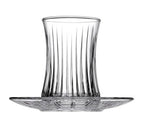 Pasabahce Elysia Tea Glass & Saucer Set - 6 pieces, 170ml