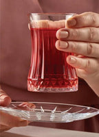Pasabahce Elysia Tea Glass & Saucer Set - 6 pieces, 170ml