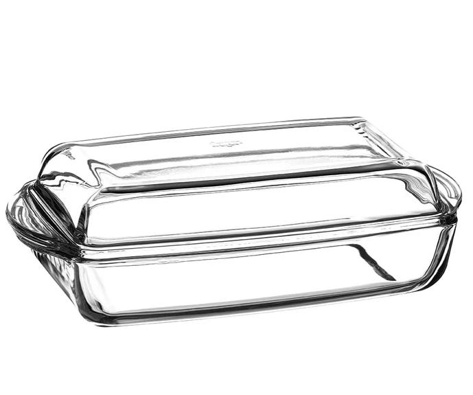 Borcam Rectangular Casserole with Cover - 1.3L