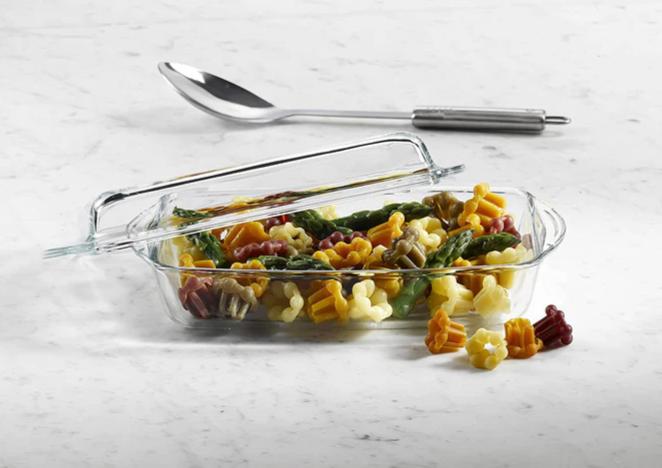 Borcam Rectangular Casserole with Cover - 1.3L