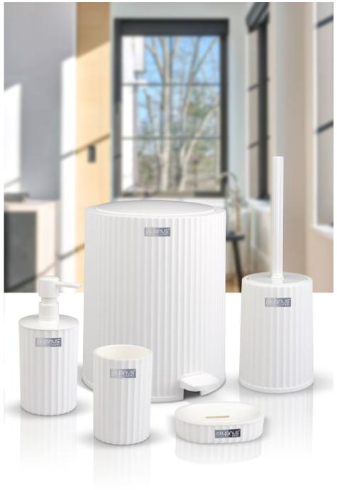 Coliseum 5-Piece Bathroom Set / White