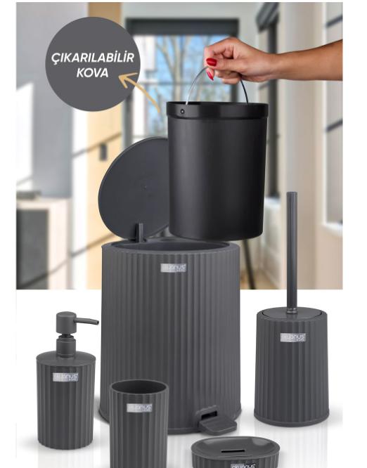 Coliseum 5-Piece Bathroom Set / Anthracite