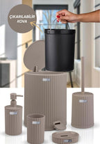 Coliseum 5-Piece Bathroom Set / Brown