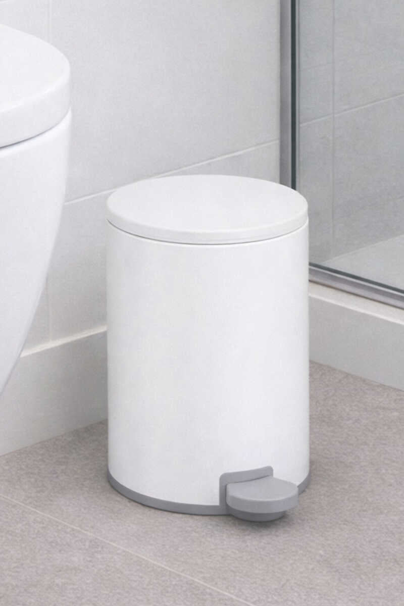 Cigo 3 LT Bathroom Kitchen Office Stainless Steel Trash Can - Matte White