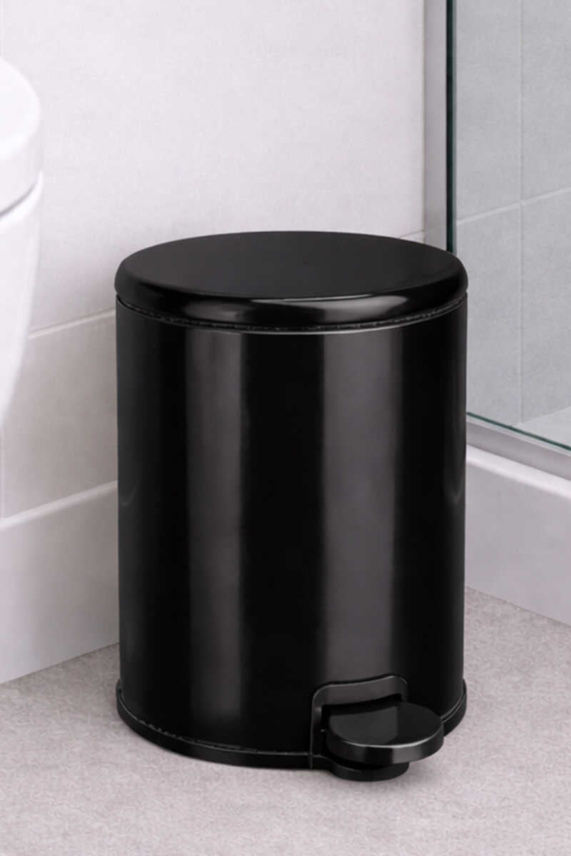 Cigo 3 LT Bathroom Kitchen Office Stainless Steel Trash Can - Black