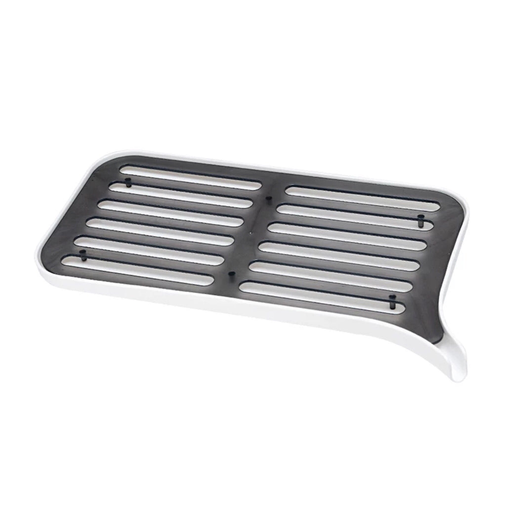 Washbasin Edge Dish Drying Rack With Water Drain