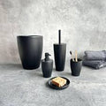 primanova 5 pieces bathroom set color black