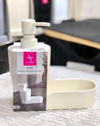 Primnova Kitchen soap dispenser with holder Beige