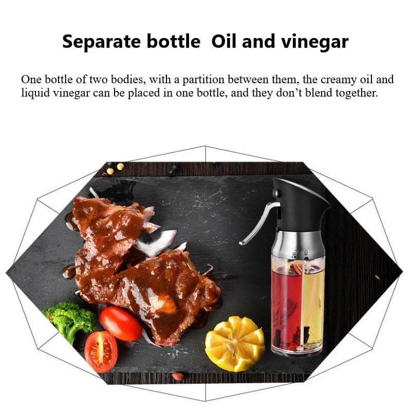 Double Nozzle spray bottle for oil and vinegar