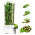 Capsule for storing leafy vegetables.