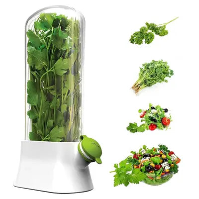 Capsule for storing leafy vegetables.