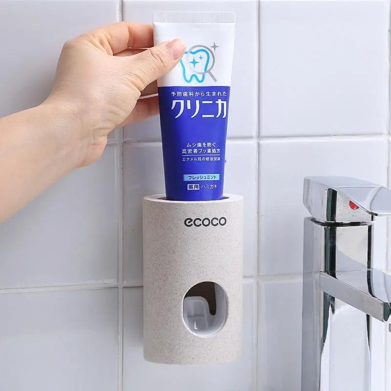 حامل معجون أسنان أوتوماتيكي مثبت على الحائط في الحمام Ecoco