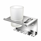 Toothbrush & Toothpaste Holder with Tumbler Stainless 304