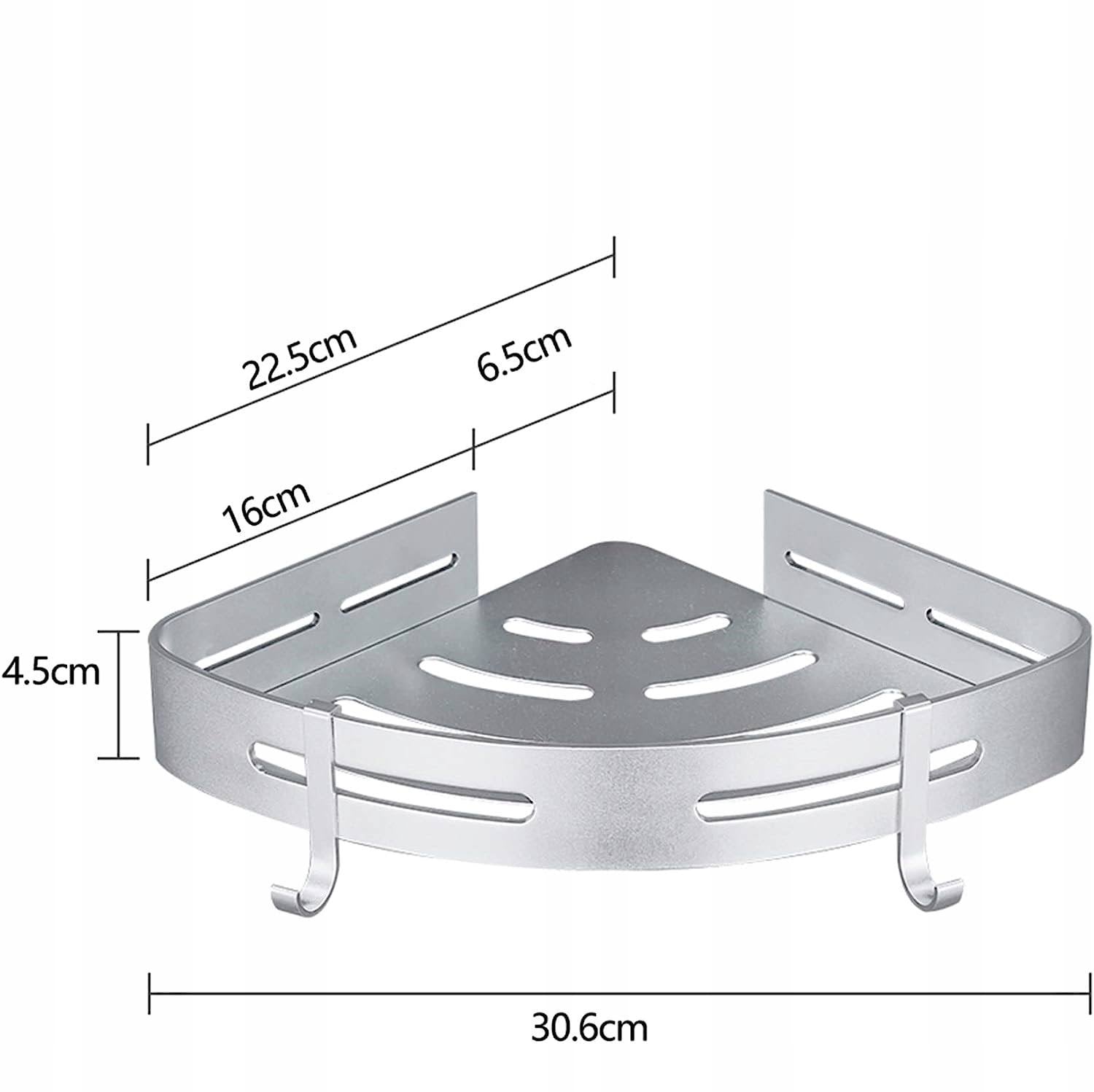 Stainless corner, 2 shelves