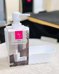 Primnova Kitchen soap dispenser with holder White