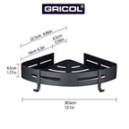 Stainless corner, 1 shelves (Black)