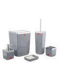 Gray Bathroom set consists of 5 pieces from primanova