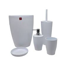 primanova 5 pieces bathroom set color gray
