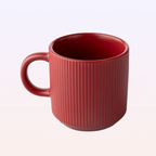 Ribbed mug for hot drinks