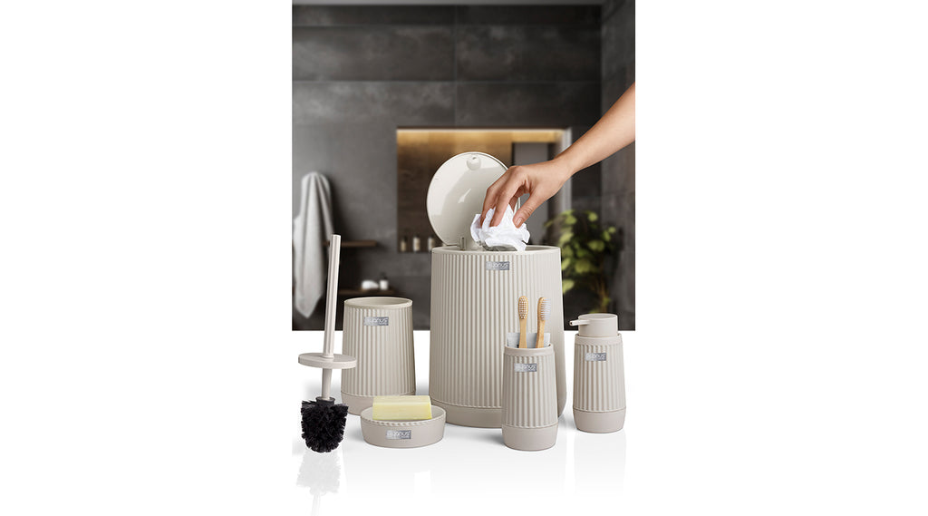 Nida 5-Piece Bathroom Set / Beige