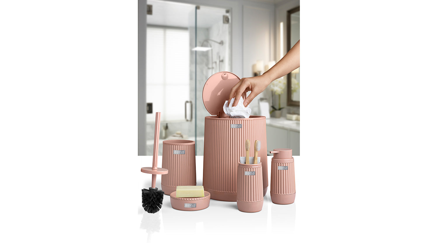 Nida 5-Piece Bathroom Set / Rose