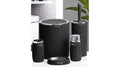 Bella Bathroom Set (5 Pcs) Chrome - Black