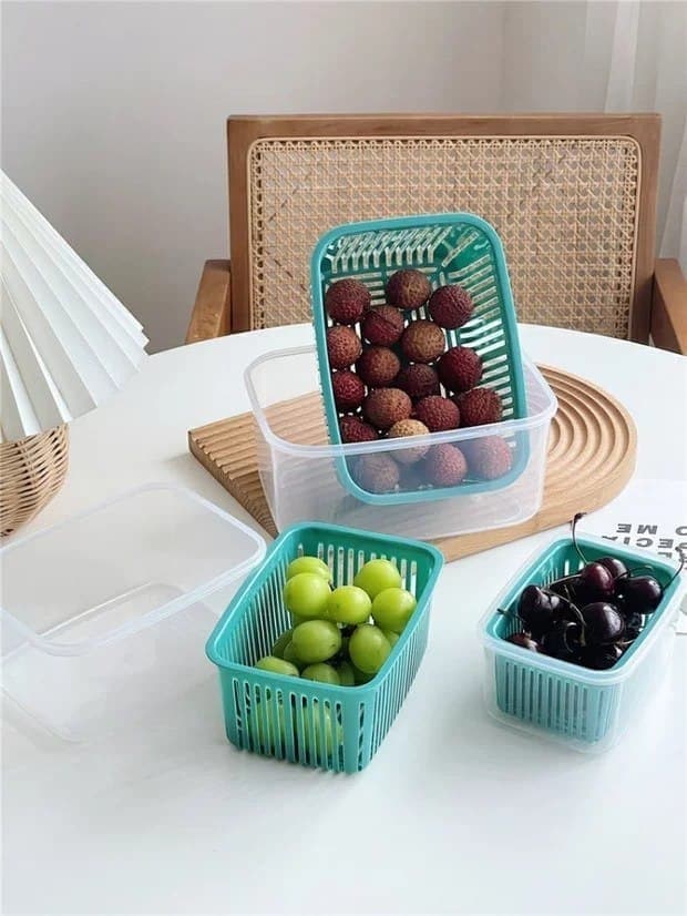 مجموعة أوعية تخزين بسلة متعددة الوظائف من 5 قطع