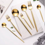 24 piece gold dinner set