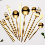 24 piece gold dinner set