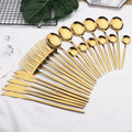 24 piece gold dinner set