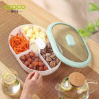 Ecoco snack plate divided into 2 layers