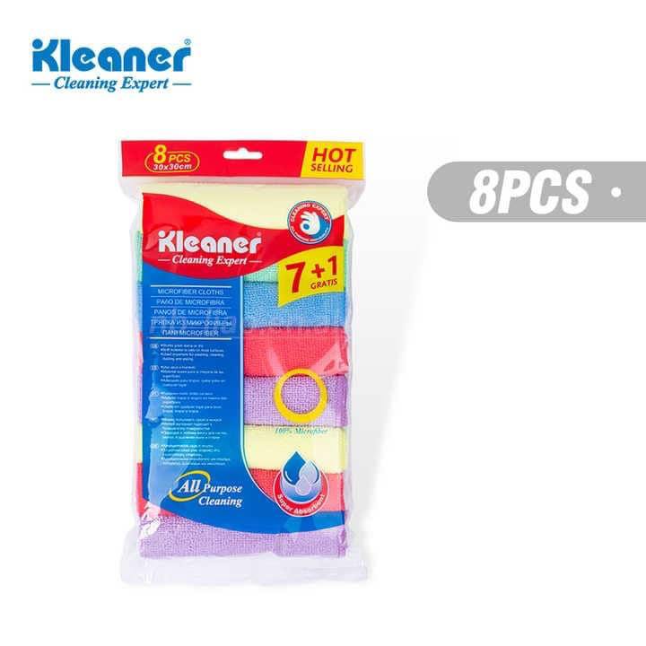 Cleaner Towel Set 8 Pieces (30 * 30 cm), Microfiber, Multi Color - GSG006