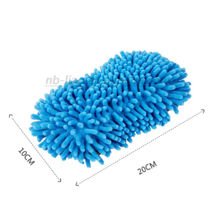 Cleaner polishing sponge, 20 cm, blue microfiber - GSW006