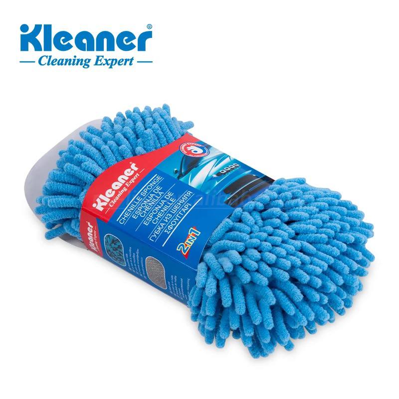 Cleaner polishing sponge, 20 cm, blue microfiber - GSW006