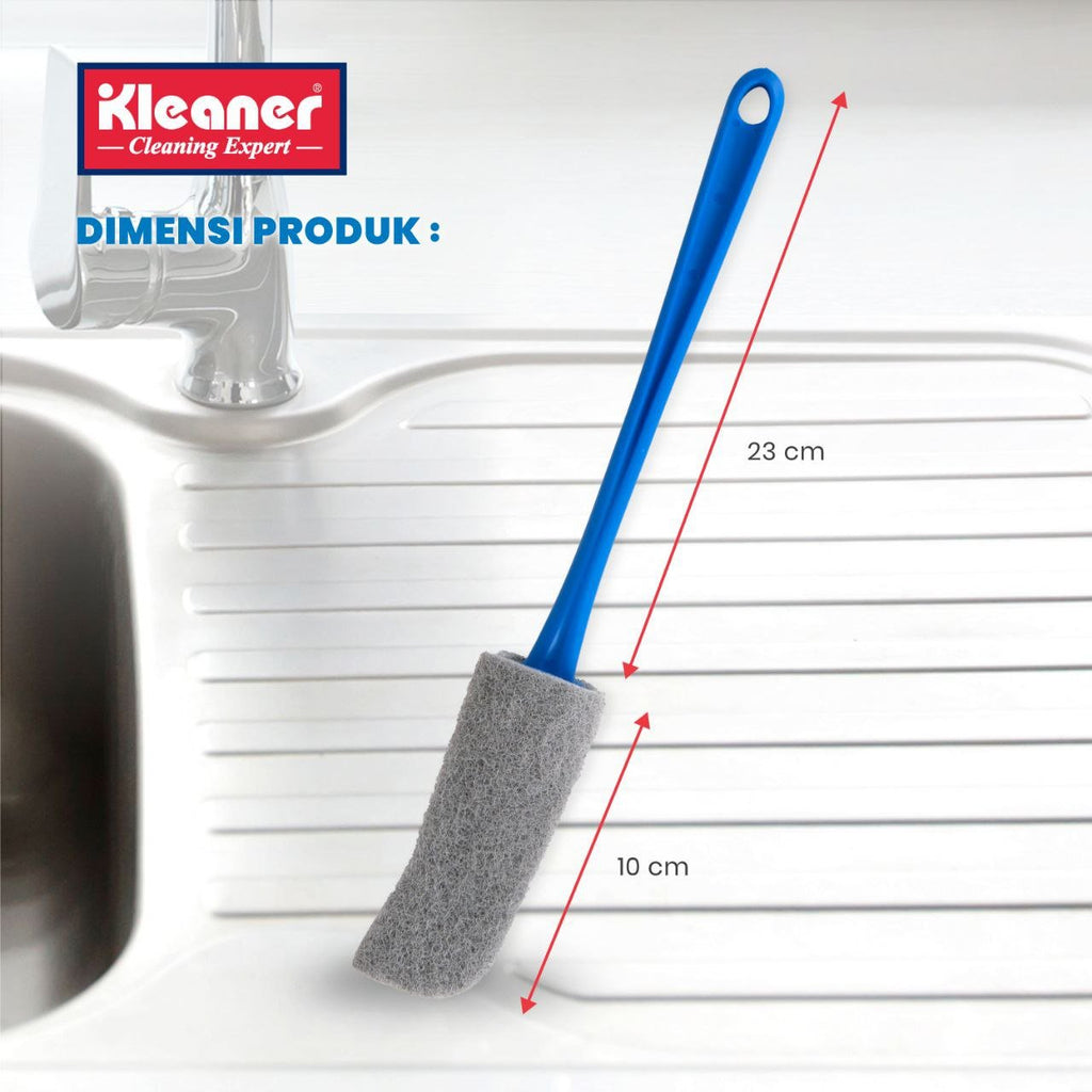 Cleaner dish brush with blue plastic handle - KD201