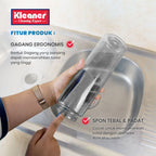 Cleaner dish brush with blue plastic handle - KD201