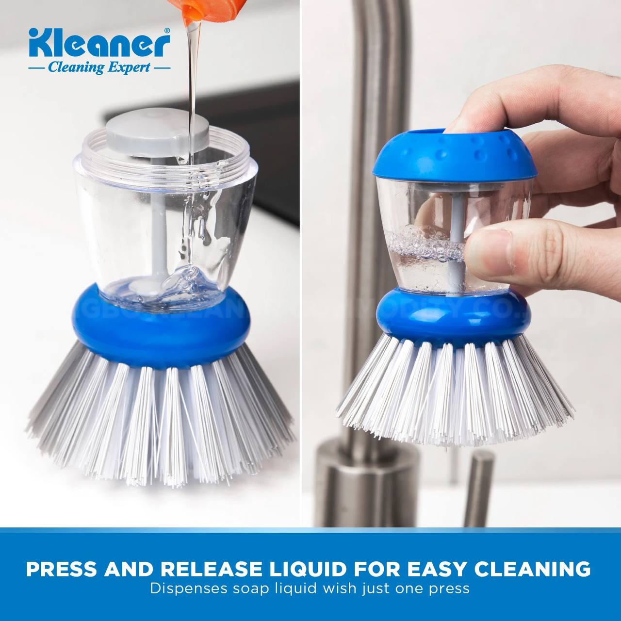 Cleaner Blue Plastic Dish Brush - KD2104
