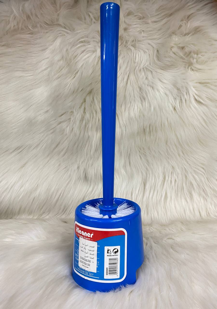 Toilet cleaning brush, 37 cm, blue plastic - GSD001