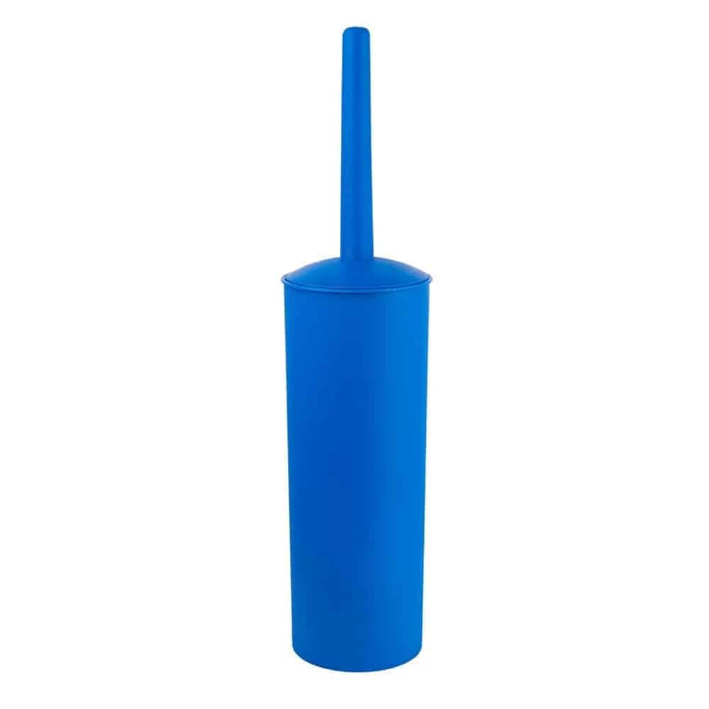 Toilet cleaning brush with holder (60*28 cm), blue plastic - GSD003