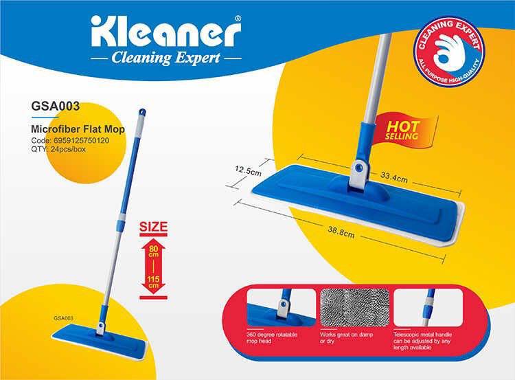 Floor space cleaner 40 cm blue microfiber - GSA003